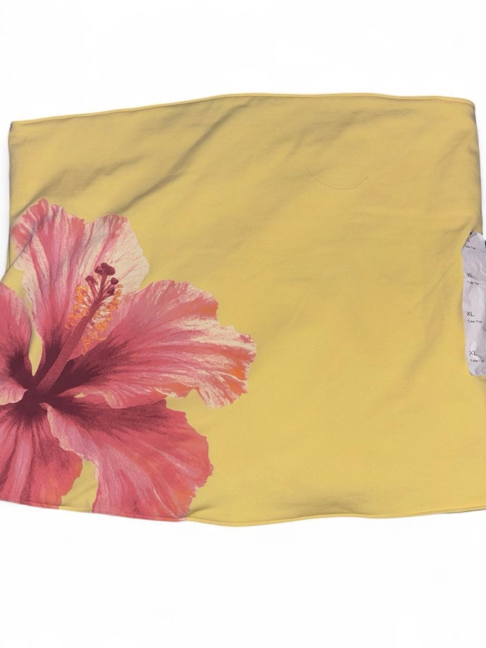 Yellow Floral Bandeau Top